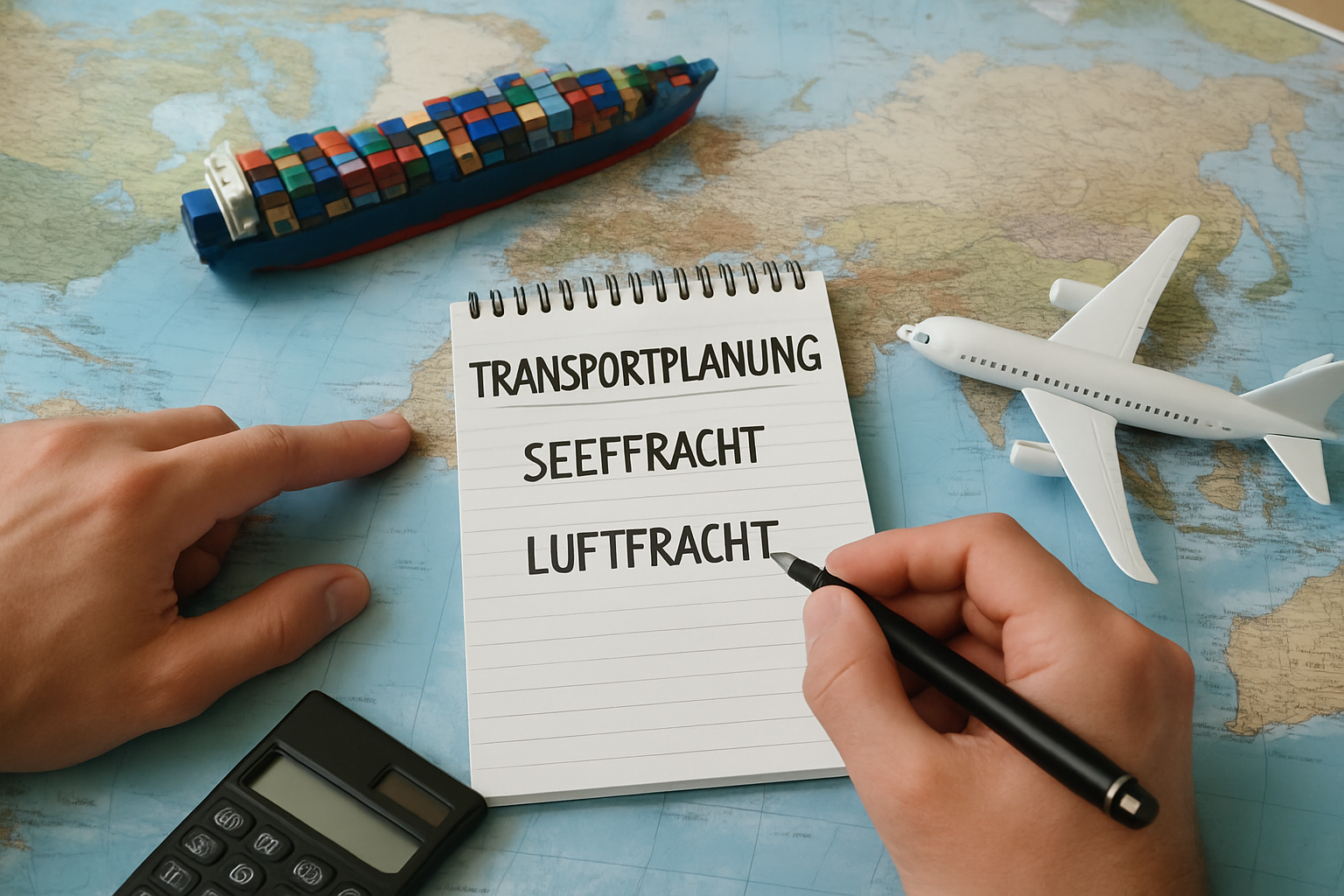 photographic Transportplanung von Seefracht und Luftfracht